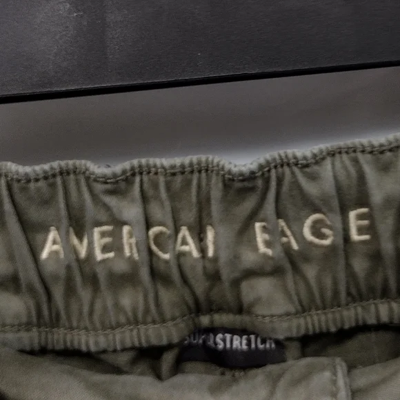 American Eagle Super Stretch Jogger Women's 4 Green High-Waisted Cargo Utility - Picture 9 of 11